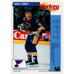 1992-93 Panini Stickers FRENCH c. 021 Lowry Dave STL