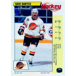 1992-93 Panini Stickers FRENCH c. 035 Babych Dave VAN