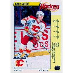 1992-93 Panini Stickers FRENCH c. 048 Suter Gary CGY