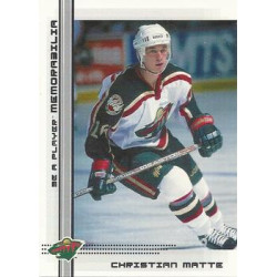 2000-01 Be a Player Memorabilia c. 471 Christian Matte MIN