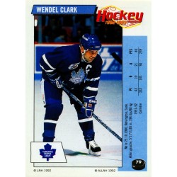 1992-93 Panini Stickers FRENCH c. 079 Clark Wendel TOR