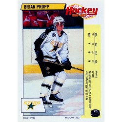 1992-93 Panini Stickers FRENCH c. 093 Propp Brian DAL