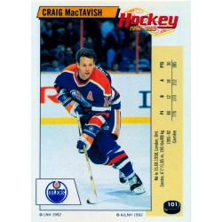 1992-93 Panini Stickers FRENCH c. 101 MacTavish Craig EDM