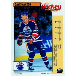 1992-93 Panini Stickers FRENCH c. 108 Manson Dave EDM