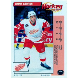 1992-93 Panini Stickers FRENCH c. 114 Carson Jimmy DET