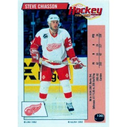 1992-93 Panini Stickers FRENCH c. 120 Chiasson Steve DET