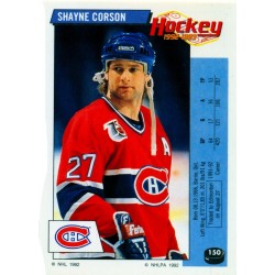 1992-93 Panini Stickers FRENCH c. 150 Corson Shayne MON