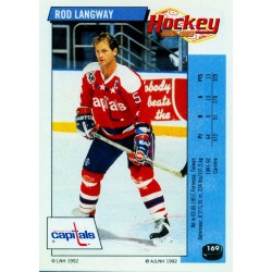 1992-93 Panini Stickers FRENCH c. 169 Langway Rod WSH WAS